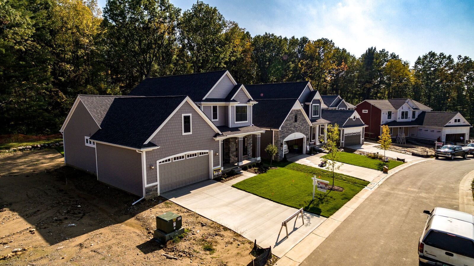 New construction homes of Heritage Ridge